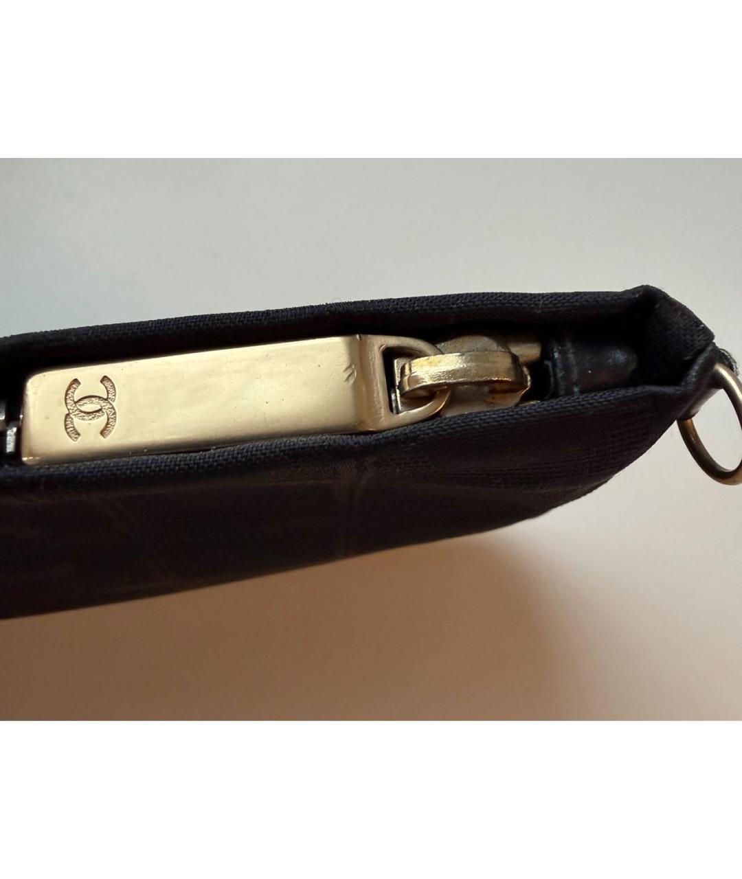 CHANEL Черная тканевая косметичка, фото 6