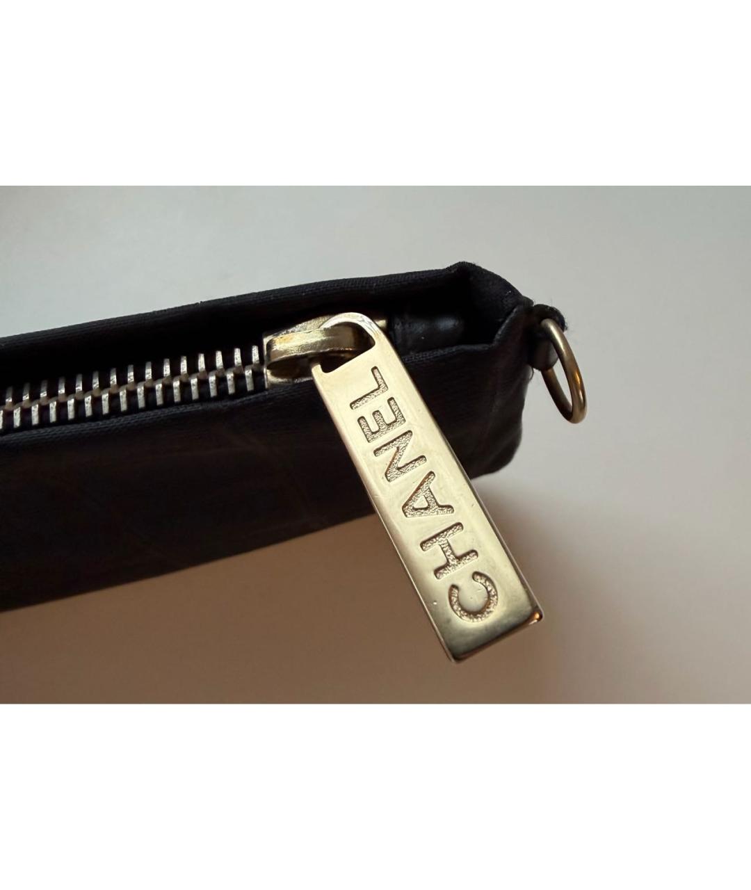 CHANEL Черная тканевая косметичка, фото 7