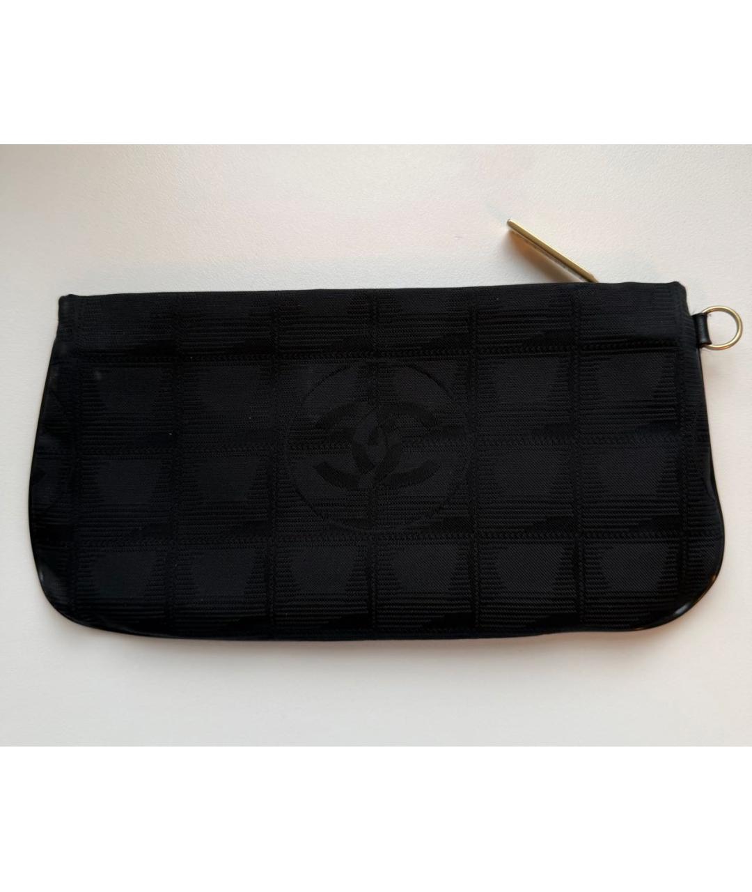 CHANEL Черная тканевая косметичка, фото 9