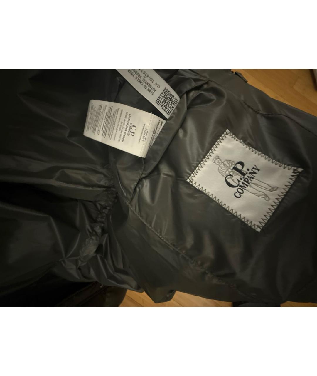 CP COMPANY Антрацитовый полиэстеровый пуховик, фото 5
