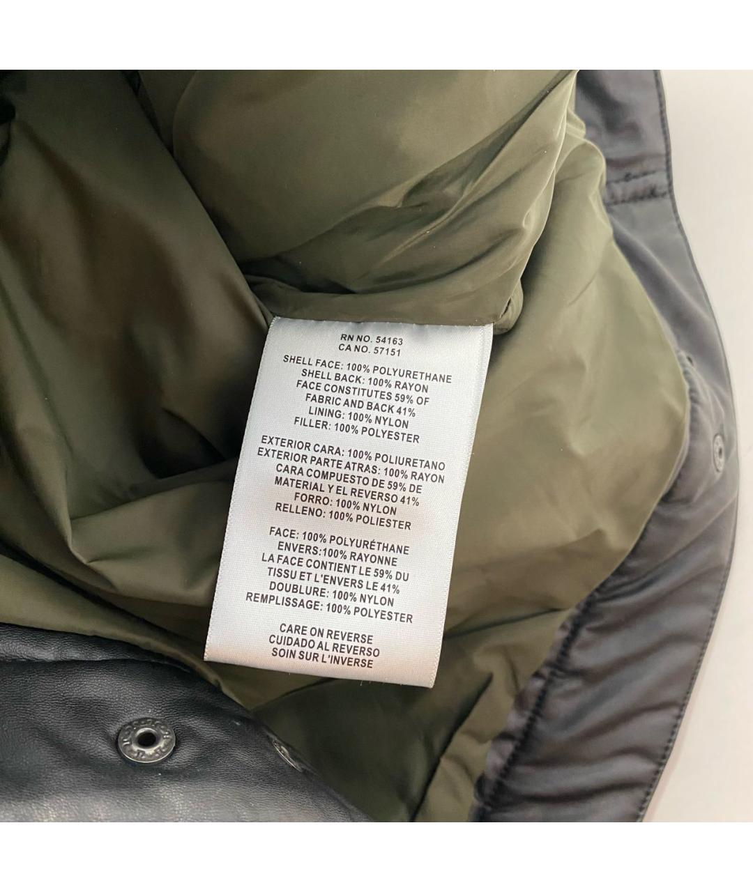 LEVI'S Черная кожаная куртка, фото 6