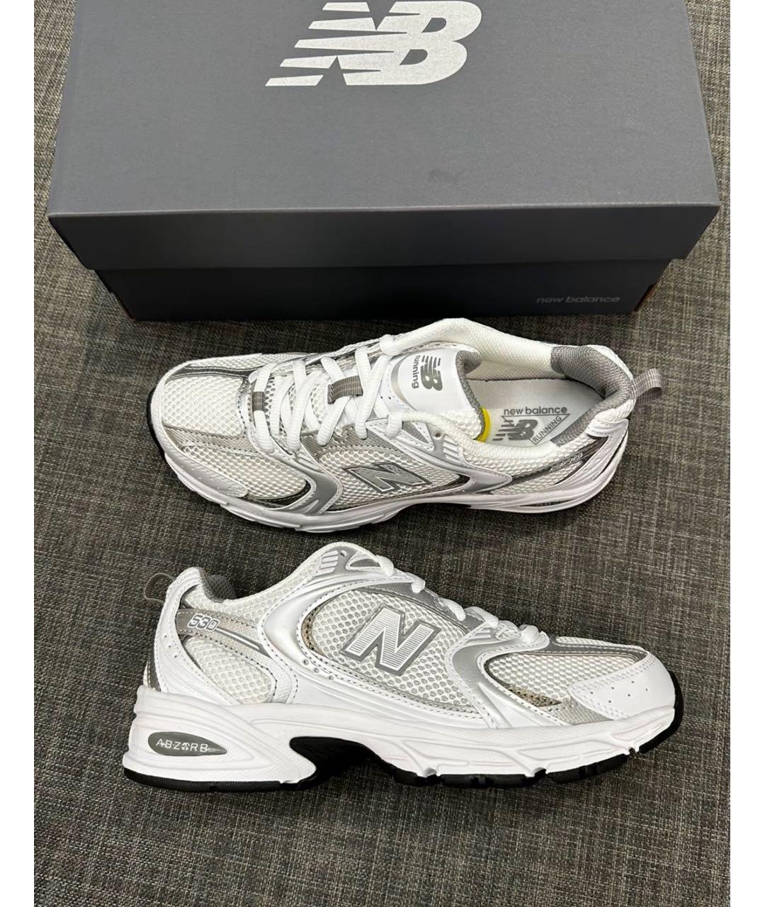 NEW BALANCE Серые текстильные кроссовки, фото 4