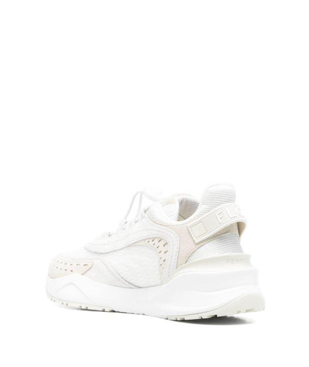 FENDI Белые текстильные кроссовки, фото 3