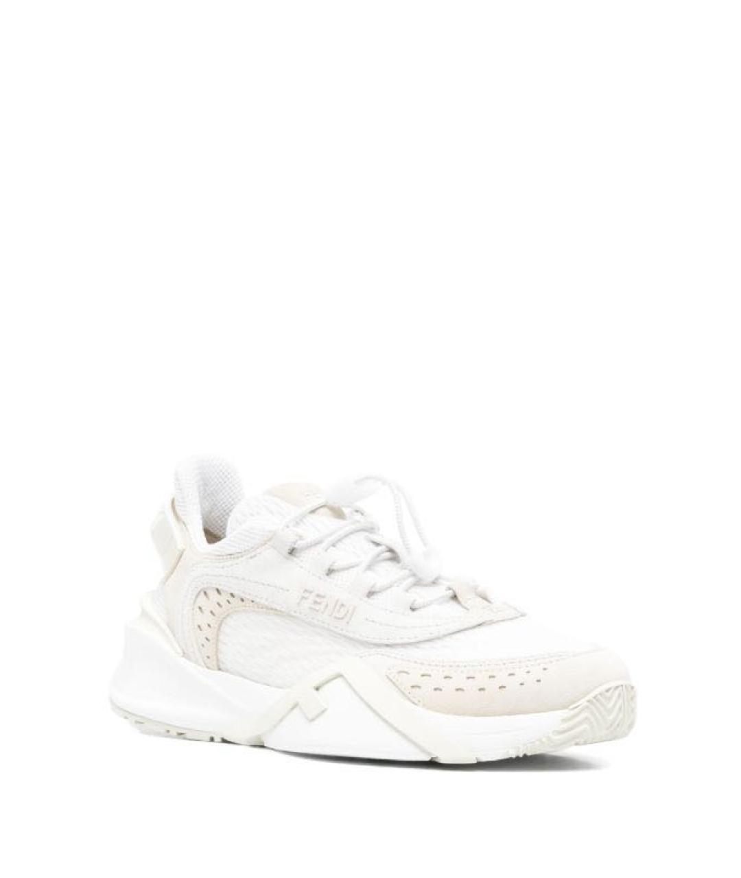 FENDI Белые текстильные кроссовки, фото 2