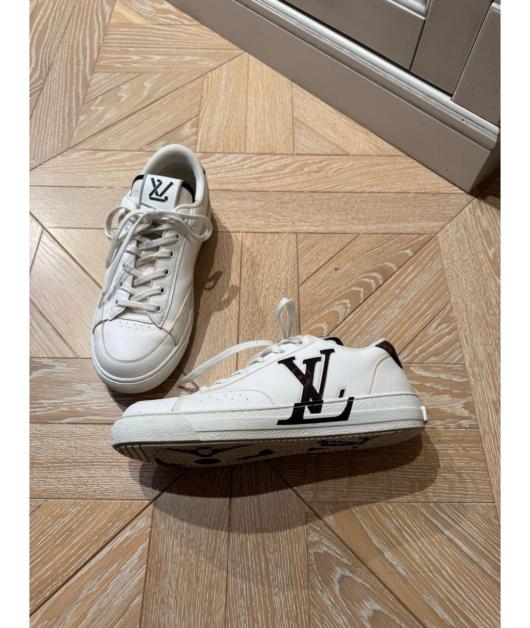 LOUIS VUITTON Белые кожаные кеды, фото 8