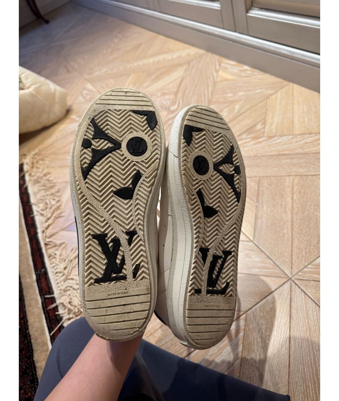 LOUIS VUITTON Белые кожаные кеды, фото 7