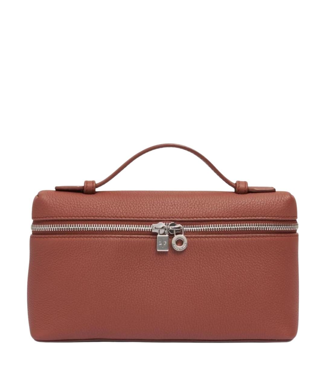 LORO PIANA Коричневая кожаная сумка через плечо, фото 1