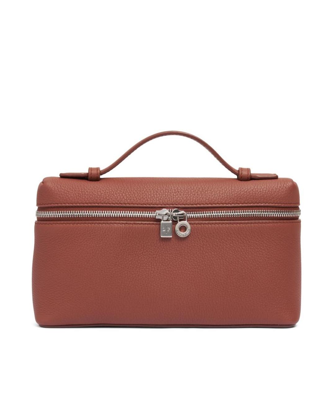 LORO PIANA Коричневая кожаная сумка через плечо, фото 7