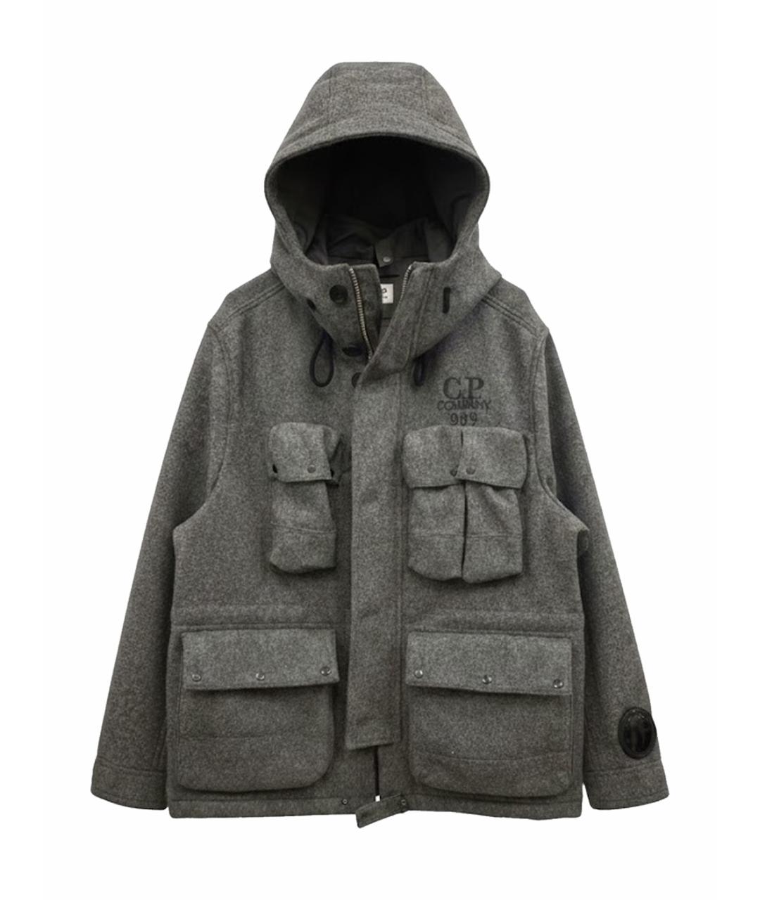 CP COMPANY Антрацитовое шерстяное пальто, фото 1