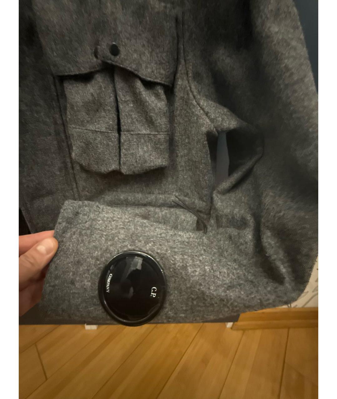 CP COMPANY Антрацитовое шерстяное пальто, фото 5