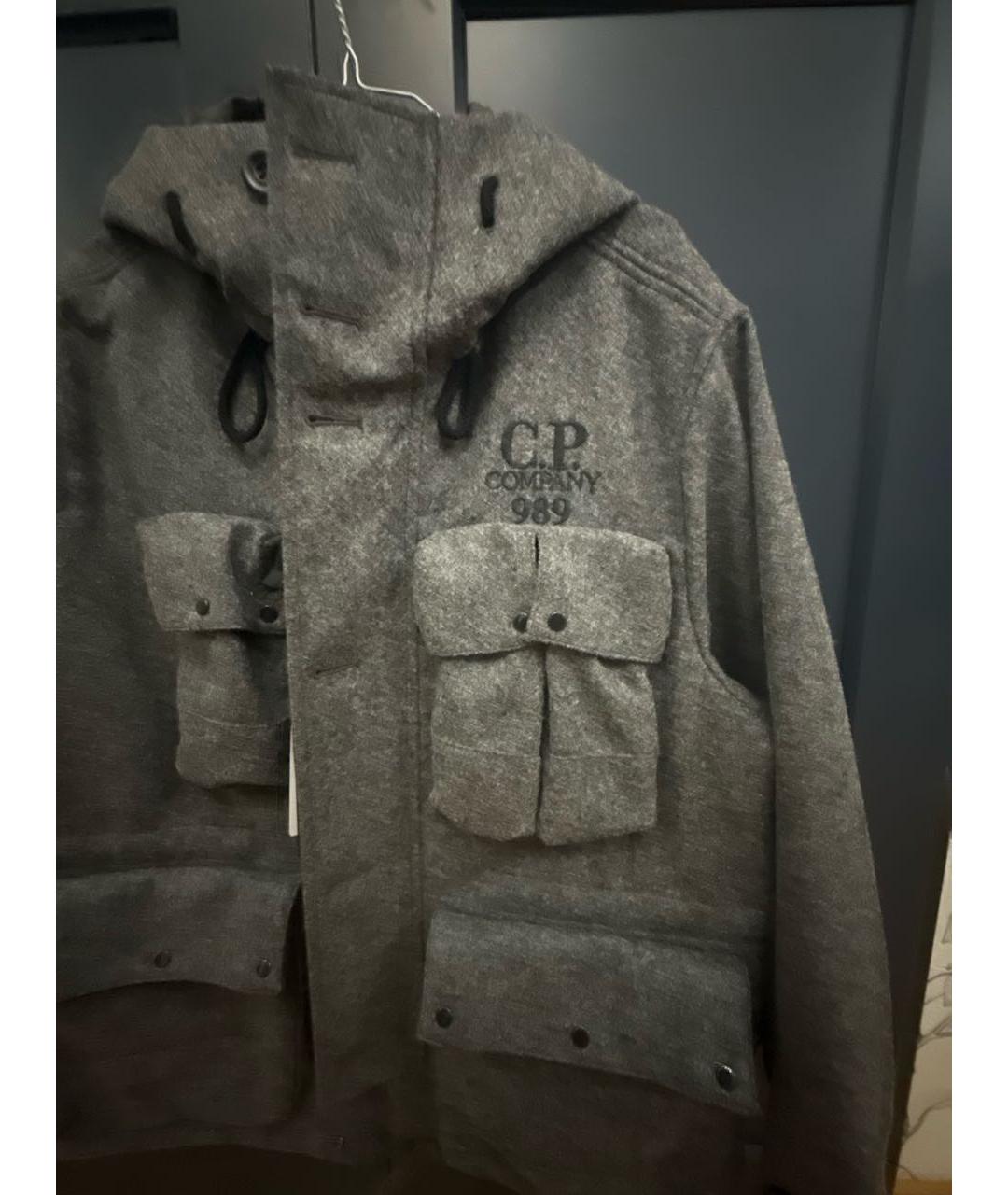 CP COMPANY Антрацитовое шерстяное пальто, фото 4