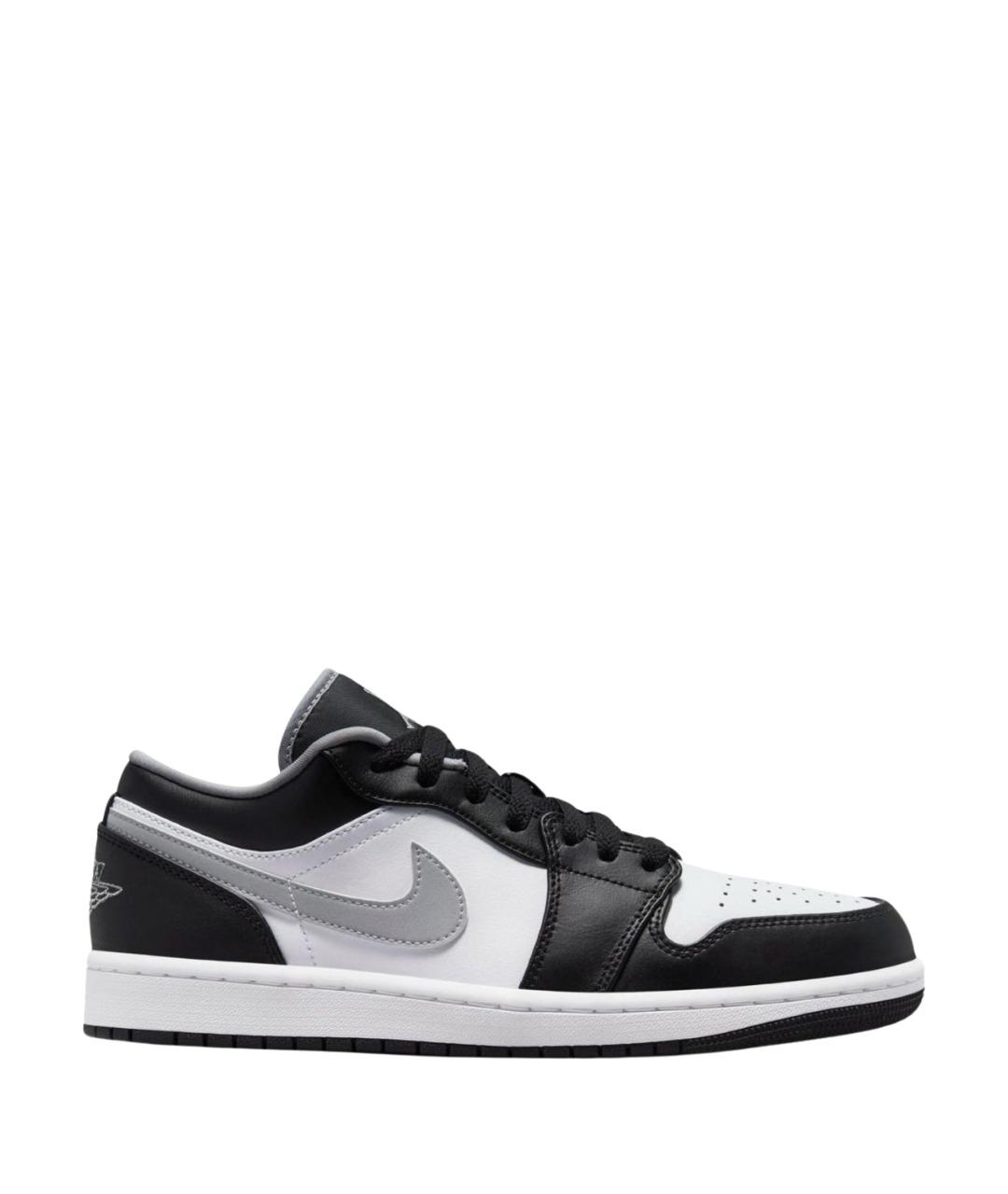 JORDAN Черные кожаные низкие кроссовки / кеды, фото 1