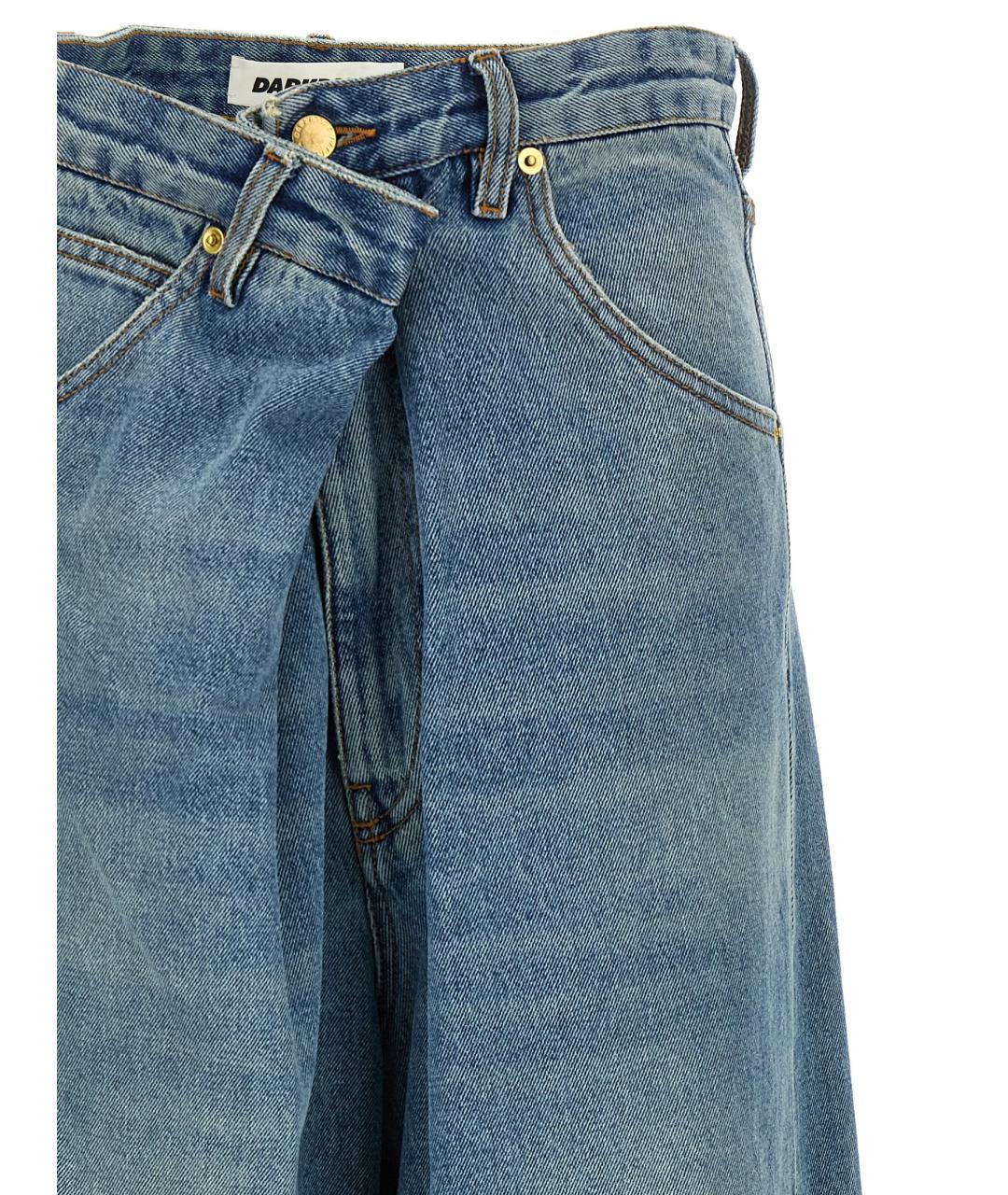 DARKPARK Голубые хлопковые прямые джинсы, фото 3