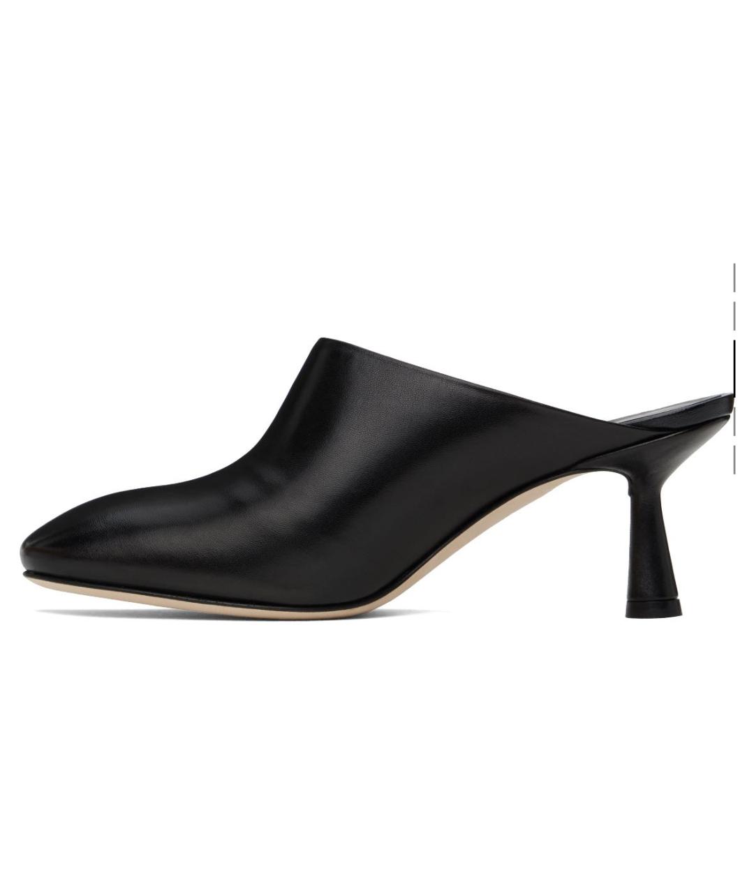 AEYDE Черные кожаные мюли, фото 4