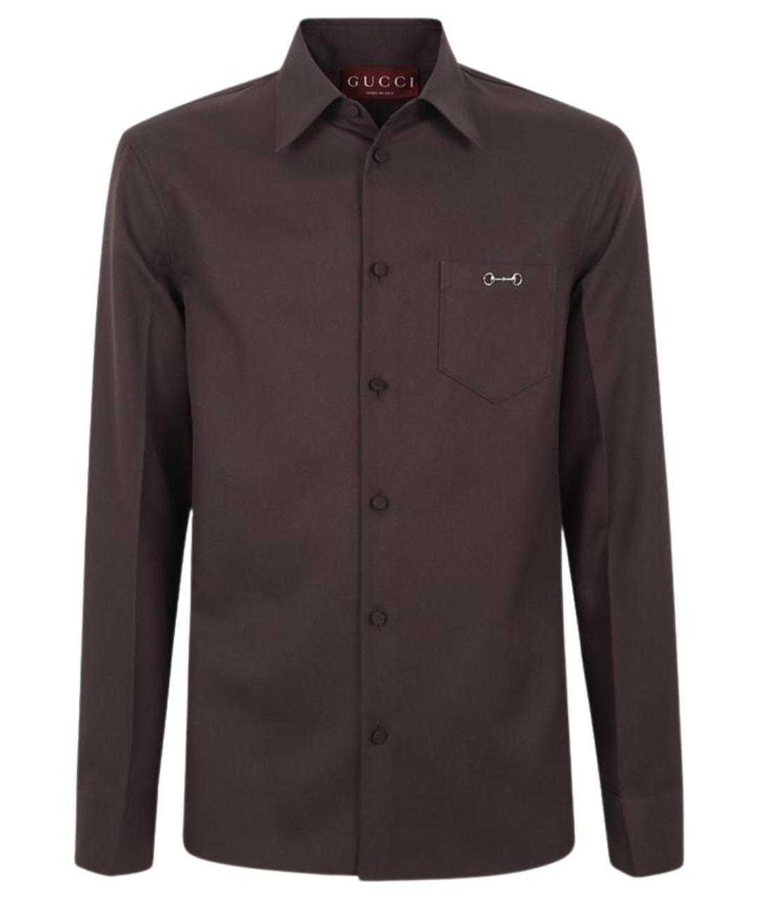 GUCCI Коричневая кэжуал рубашка, фото 1