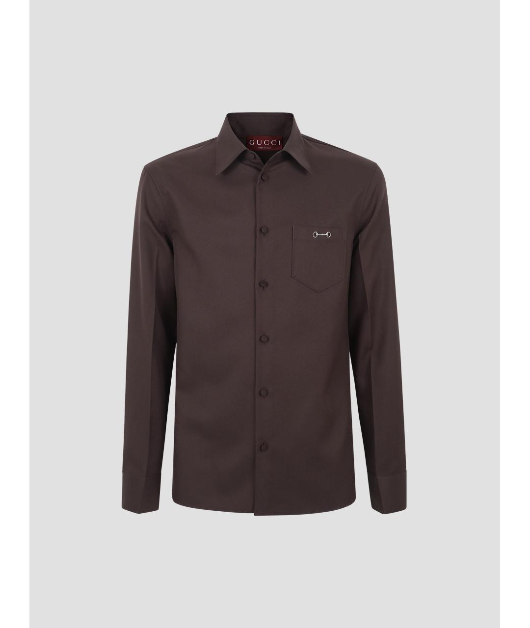 GUCCI Коричневая кэжуал рубашка, фото 4