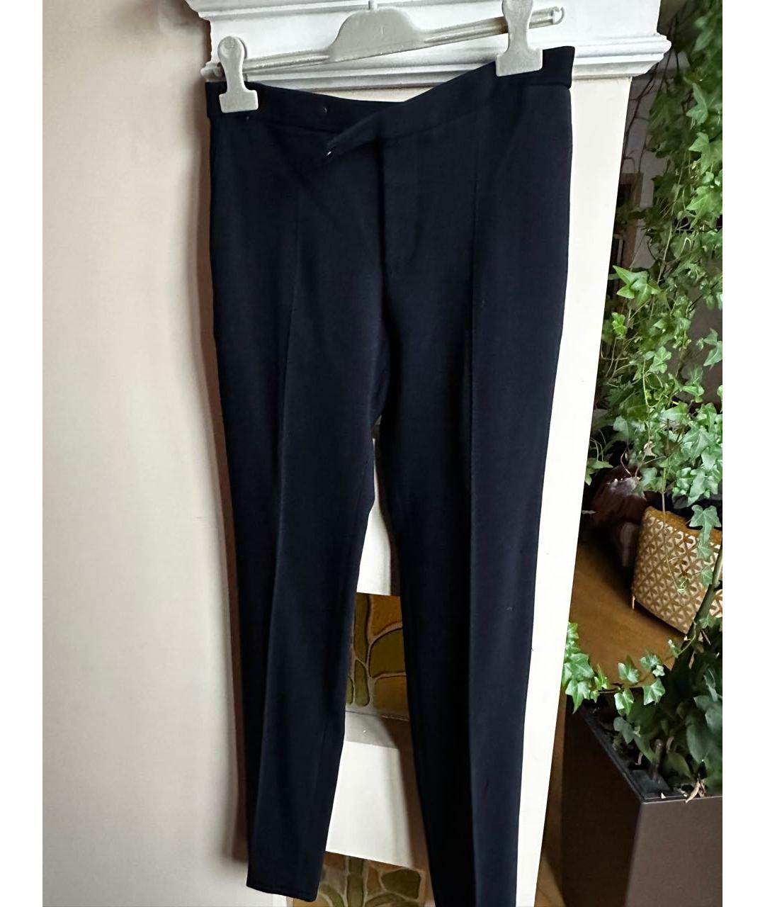 BALENCIAGA Темно-синие шерстяные брюки узкие, фото 2