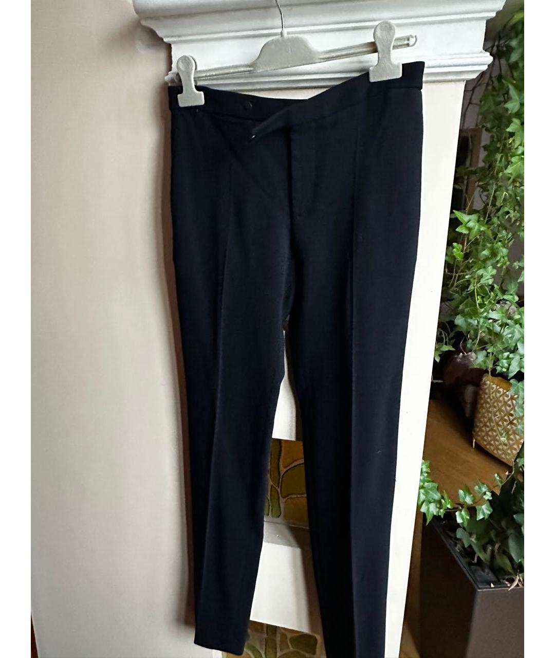 BALENCIAGA Темно-синие шерстяные брюки узкие, фото 7