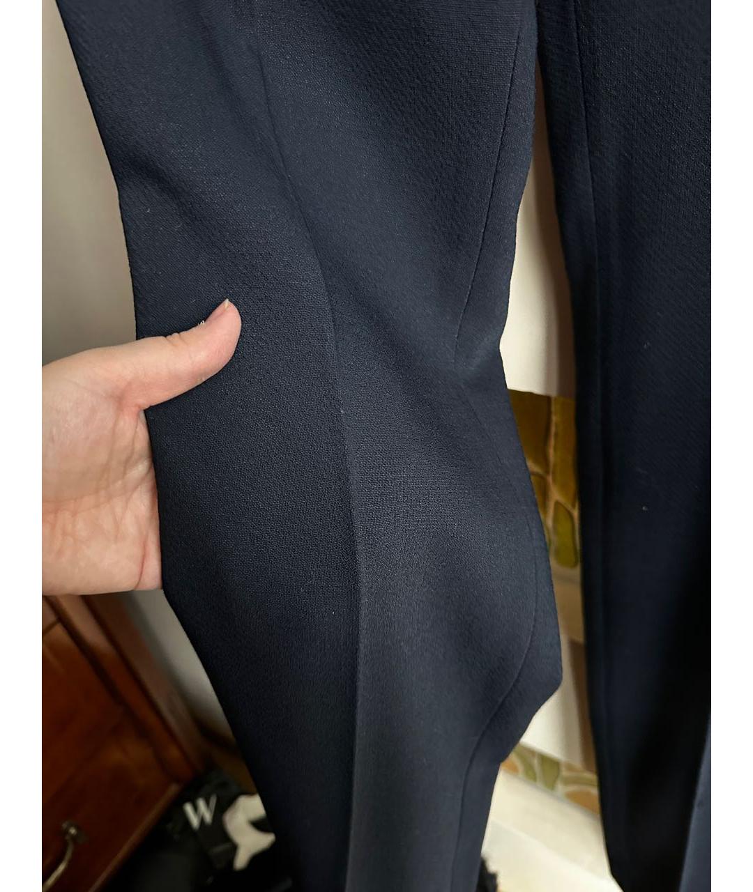 BALENCIAGA Темно-синие шерстяные брюки узкие, фото 4