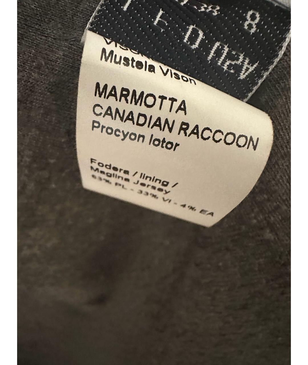 MANZONI 24 Черная меховая шуба, фото 4