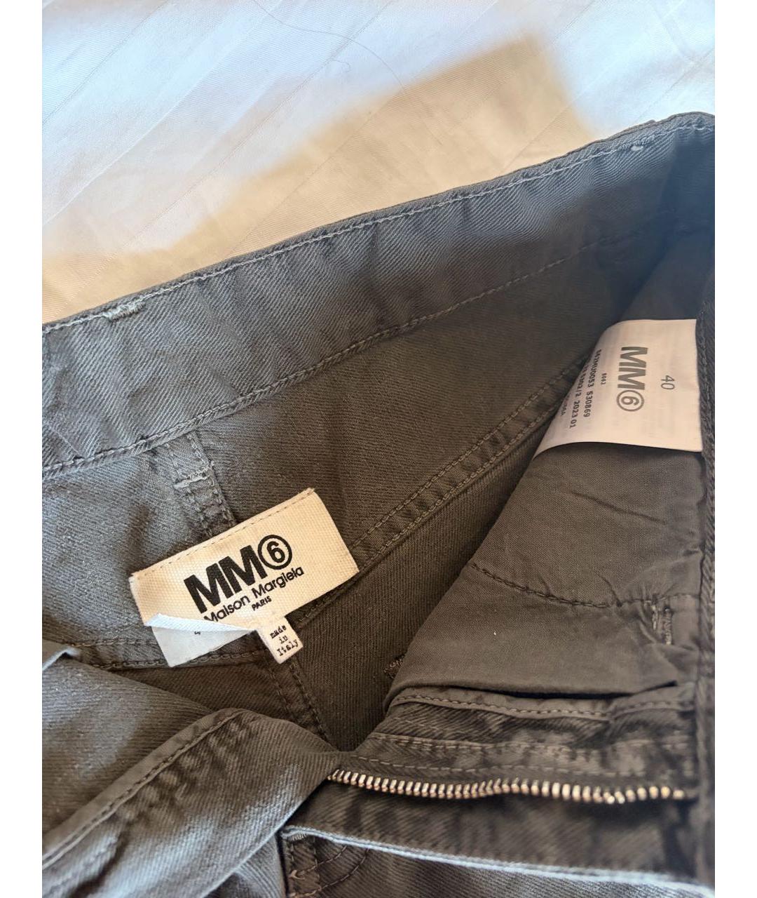 MM6 MAISON MARGIELA Черные деним шорты, фото 4