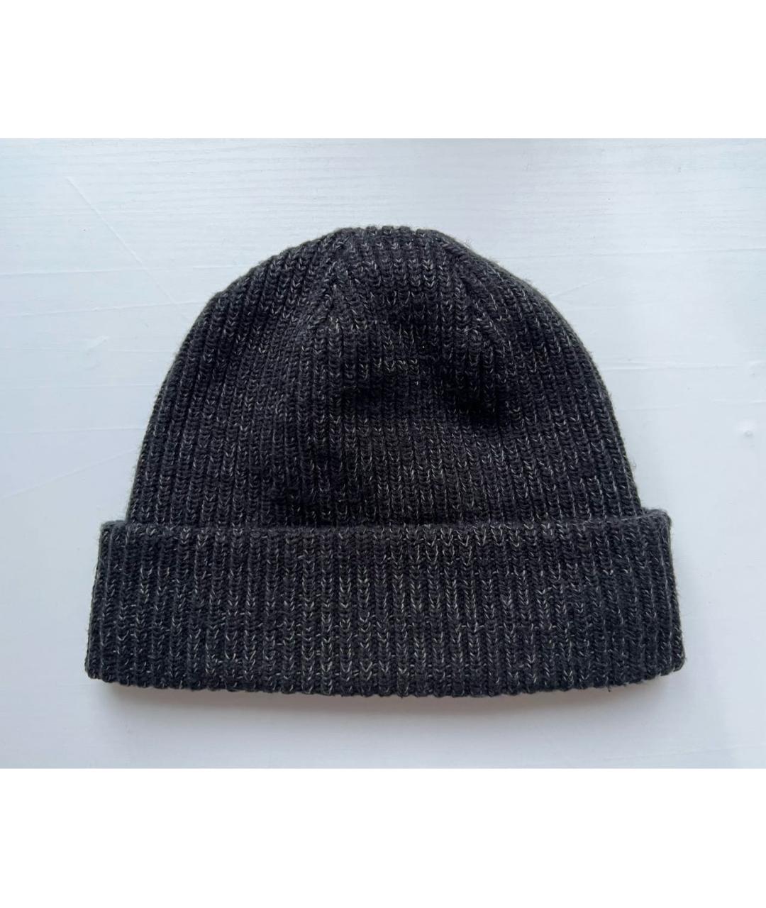 THE NORTH FACE Антрацитовая шерстяная шапка, фото 2