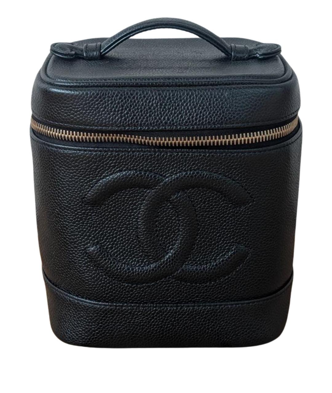 CHANEL Черная кожаная косметичка, фото 1