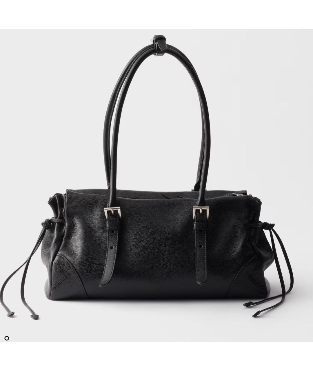 PRADA Черная кожаная сумка тоут, фото 3