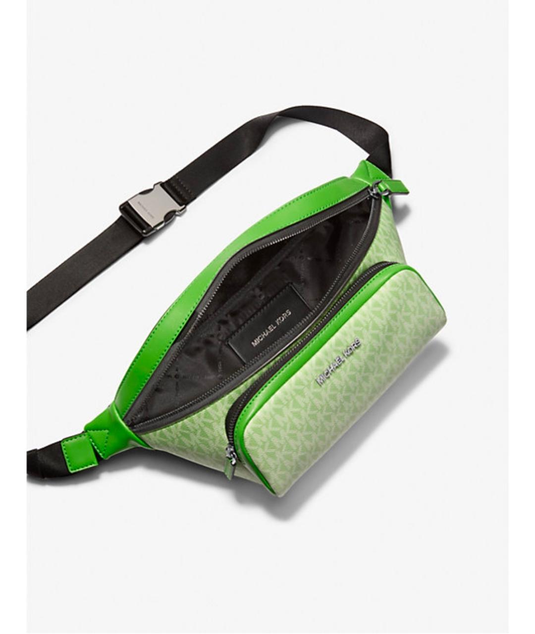 MICHAEL KORS Салатовая поясная сумка из искусственной кожи, фото 4