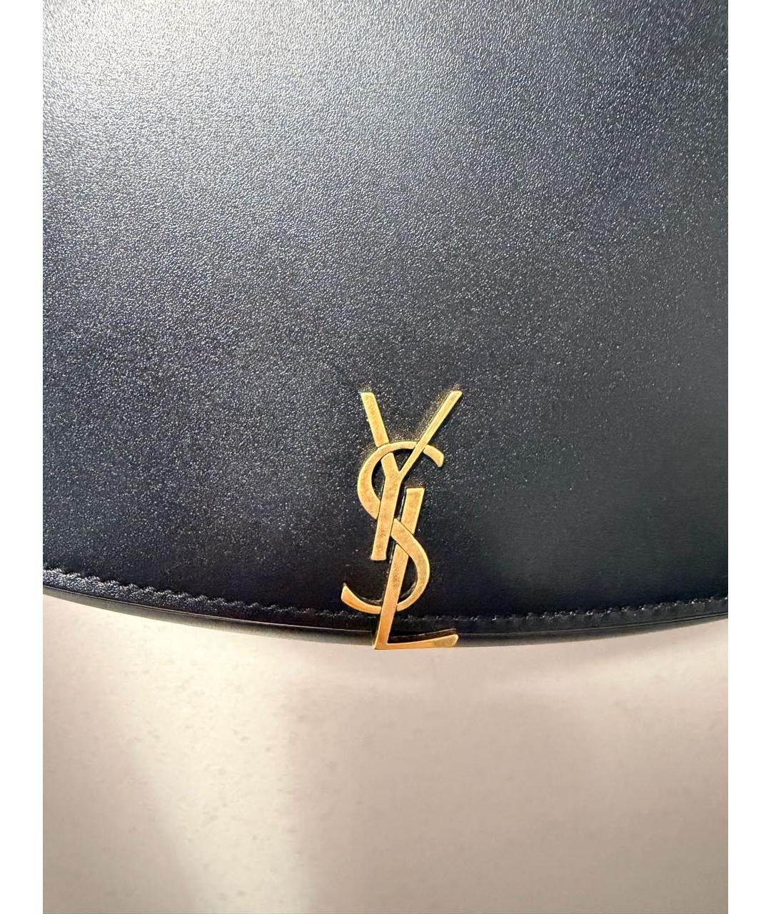 SAINT LAURENT Черная кожаная сумка с короткими ручками, фото 6