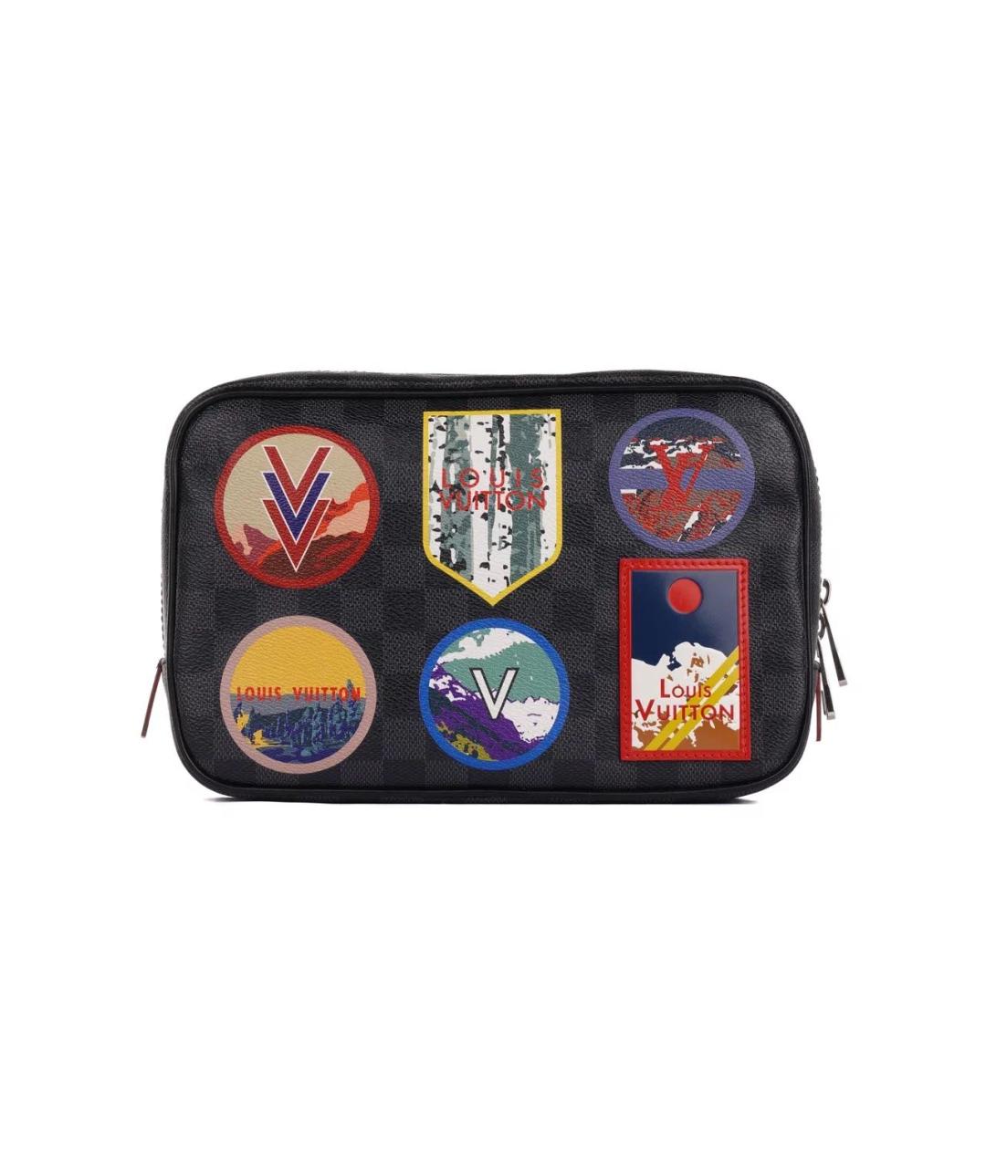 LOUIS VUITTON Черная барсетка, фото 2