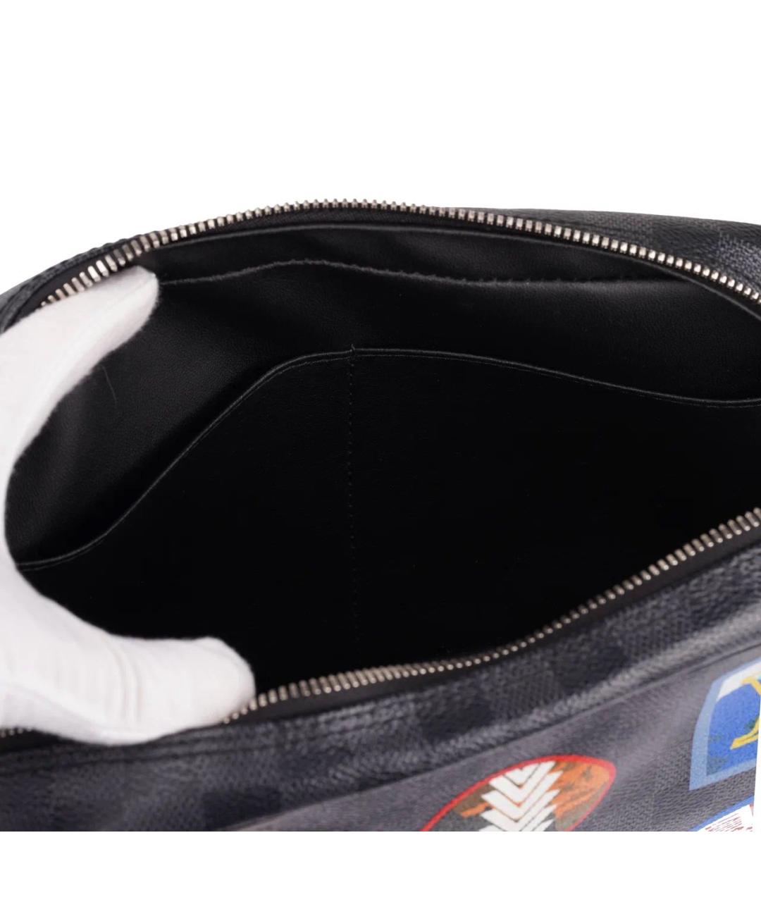 LOUIS VUITTON Черная барсетка, фото 7