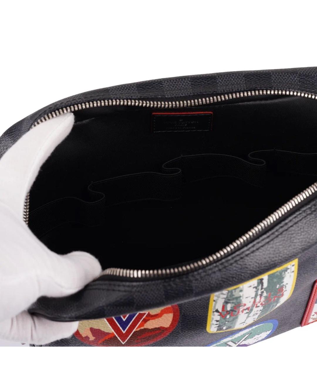 LOUIS VUITTON Черная барсетка, фото 8