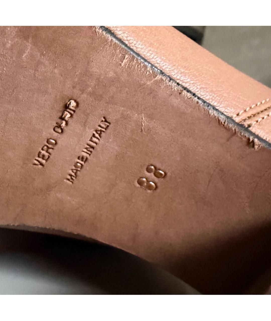 GOLDEN GOOSE DELUXE BRAND Бежевые кожаные ботильоны, фото 8