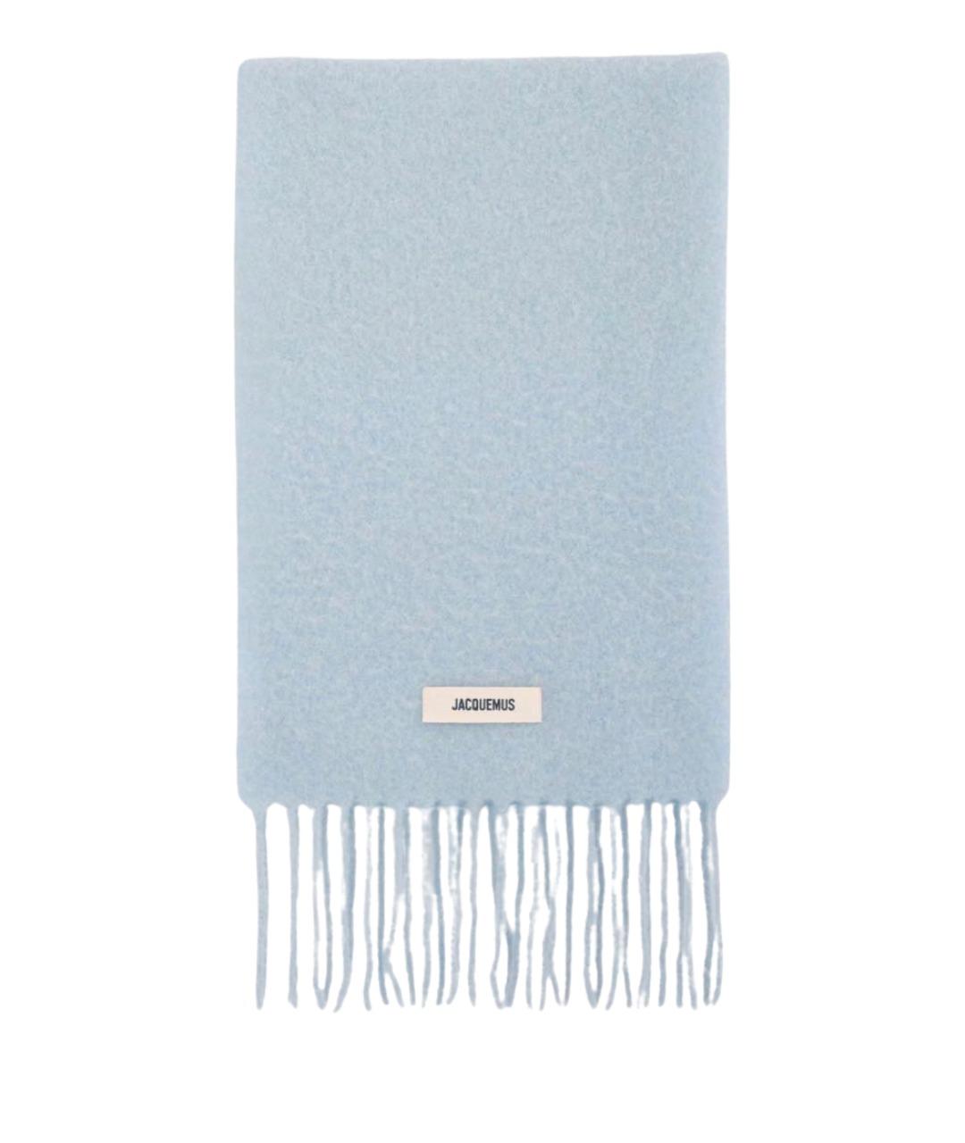 JACQUEMUS Голубой шерстяной шарф, фото 1