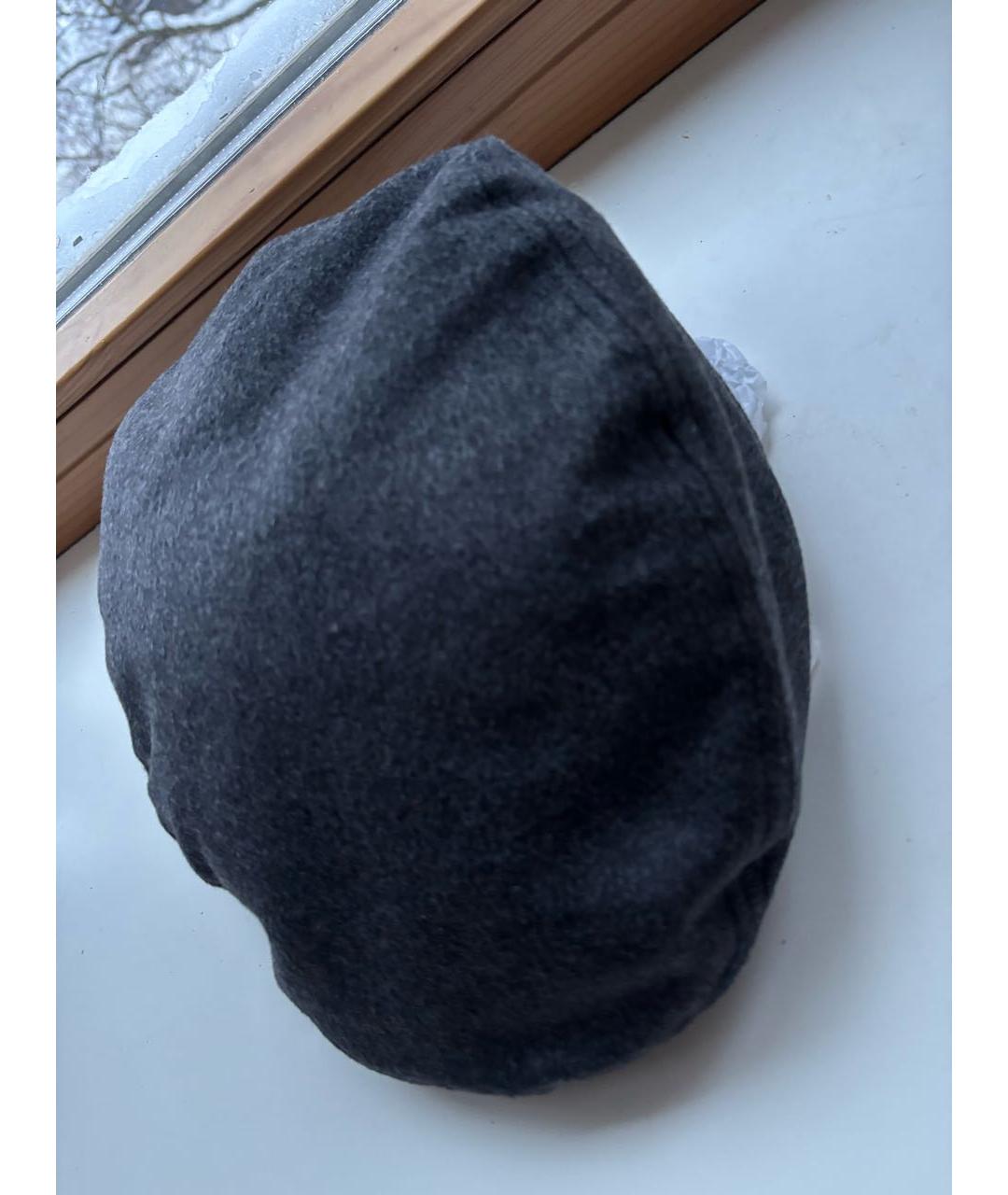 JACQUEMUS Антрацитовая шерстяная кепка, фото 3