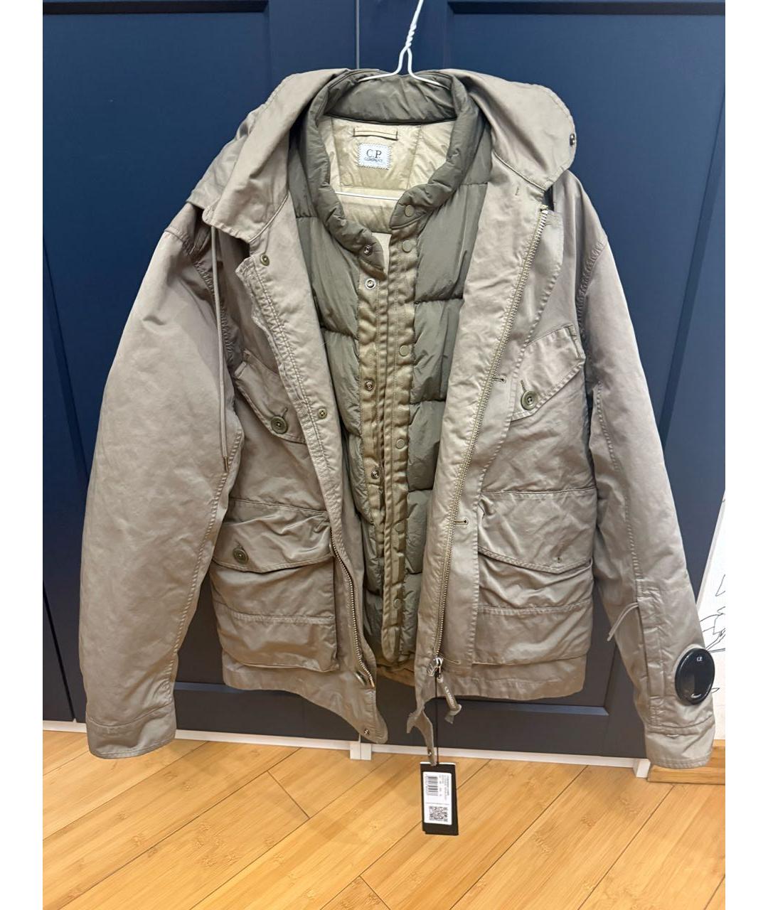 CP COMPANY Бежевая полиамидовая куртка, фото 6