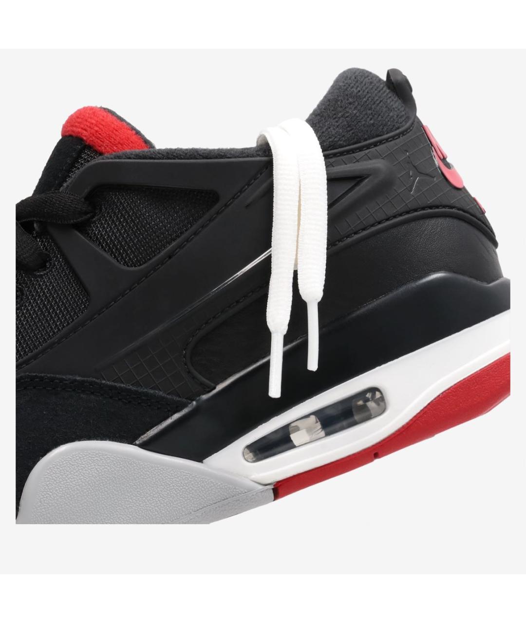 JORDAN Черные кожаные низкие кроссовки / кеды, фото 4