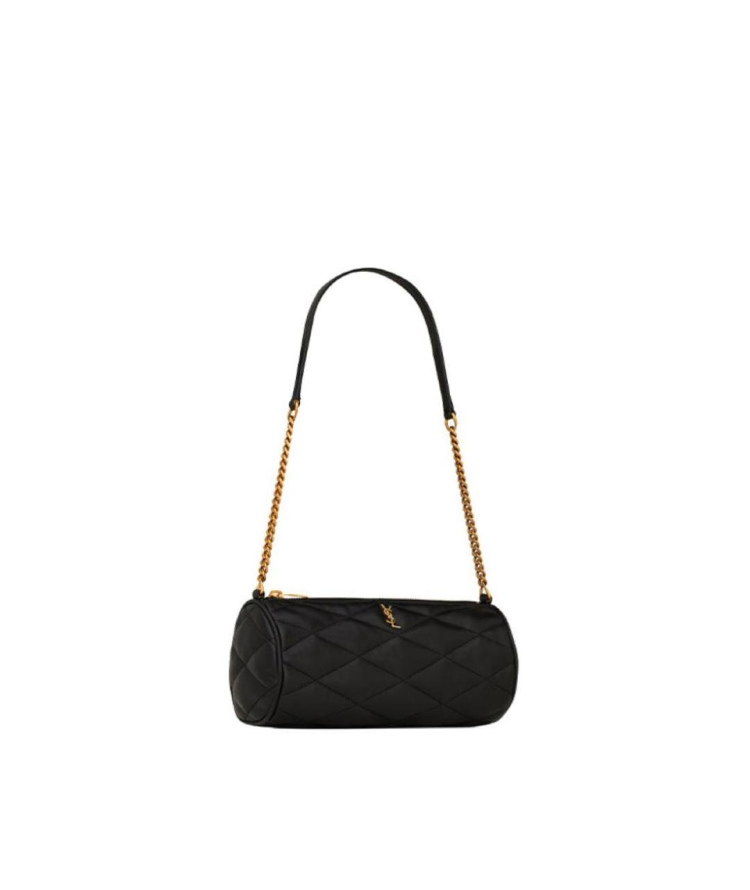 SAINT LAURENT Черная кожаная сумка через плечо, фото 3