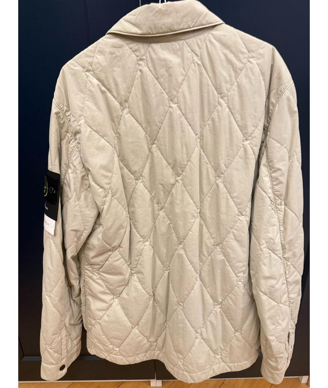 STONE ISLAND Бежевая полиамидовая куртка, фото 2