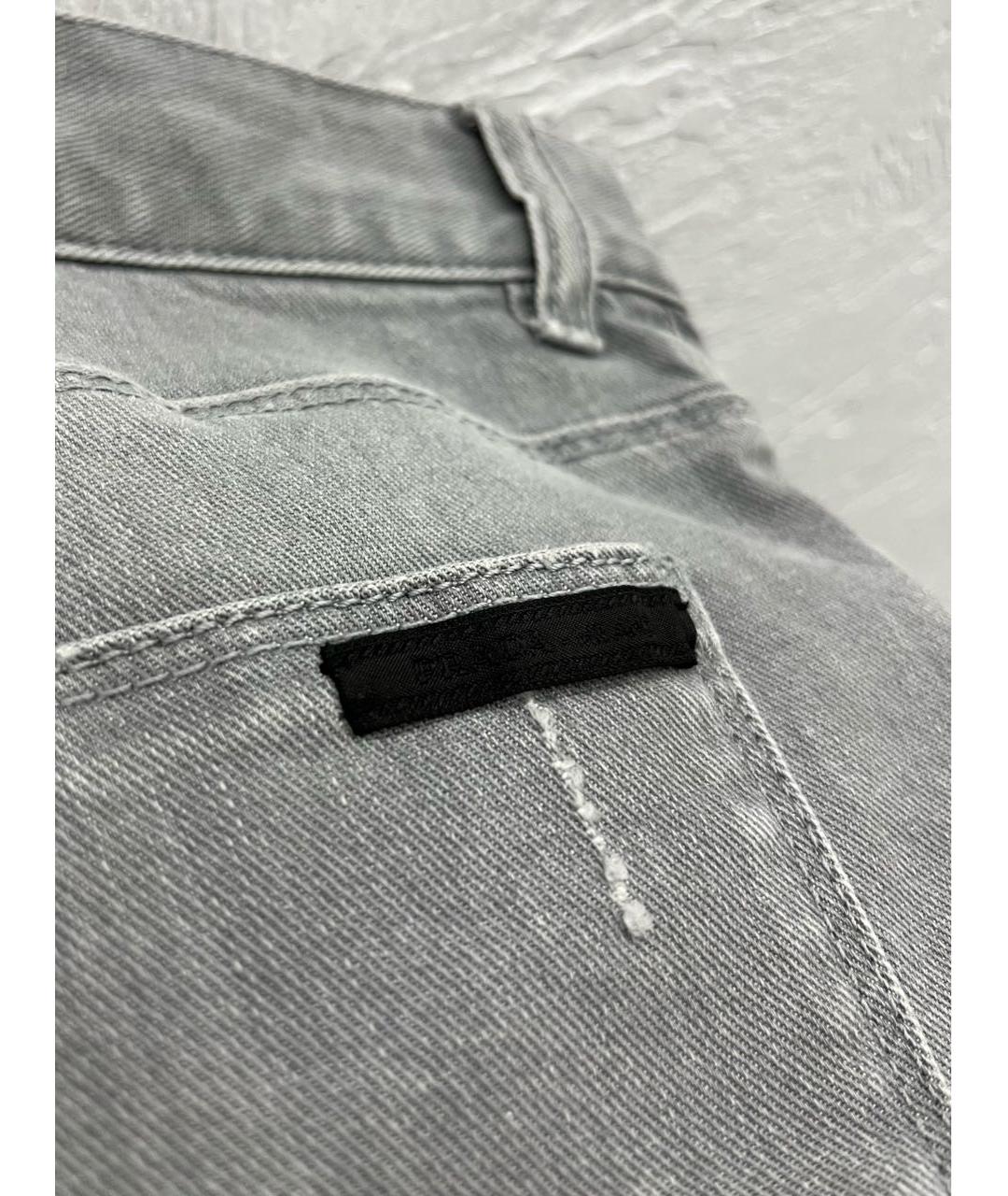 PRADA Серые хлопковые джинсы скинни, фото 4