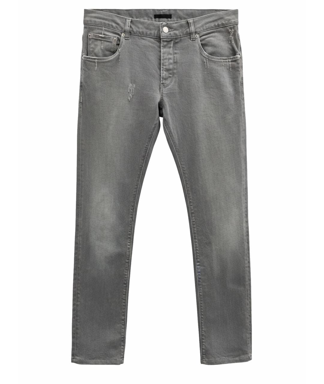 PRADA Серые хлопковые джинсы скинни, фото 1