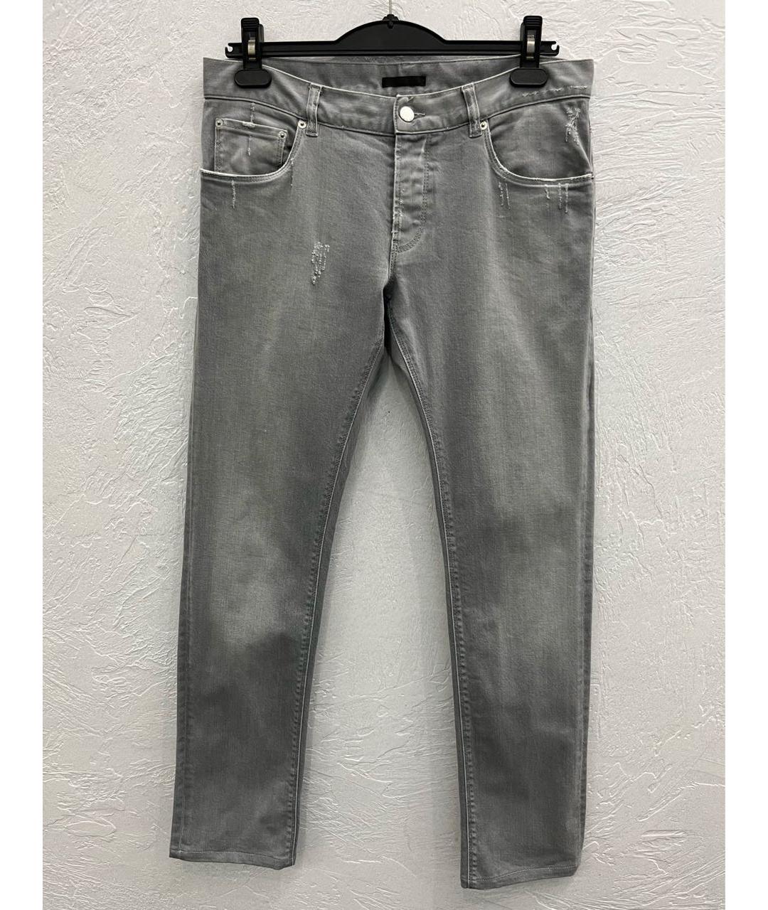 PRADA Серые хлопковые джинсы скинни, фото 6