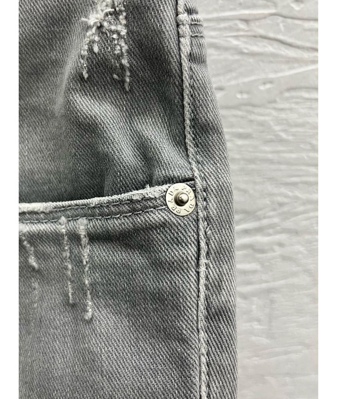 PRADA Серые хлопковые джинсы скинни, фото 5