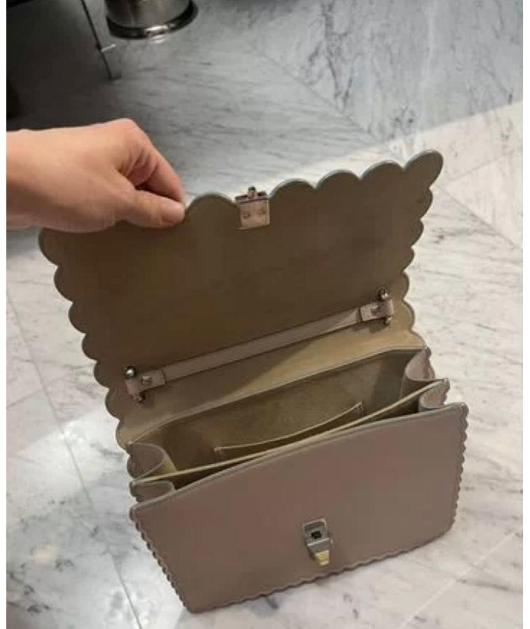 FENDI Розовая кожаная сумка через плечо, фото 2