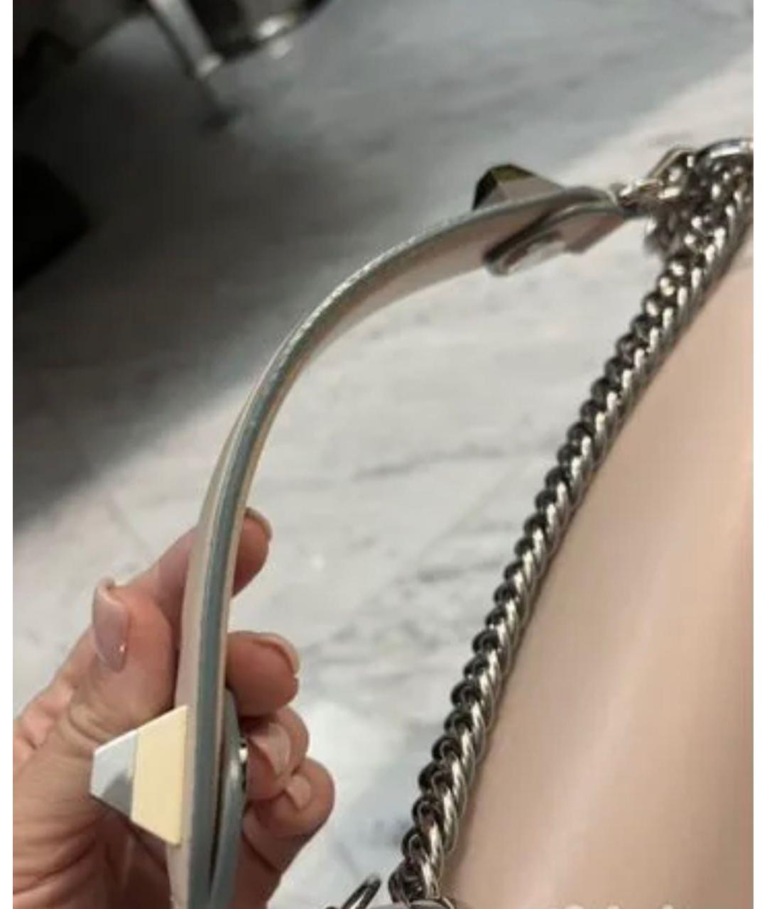 FENDI Розовая кожаная сумка через плечо, фото 3