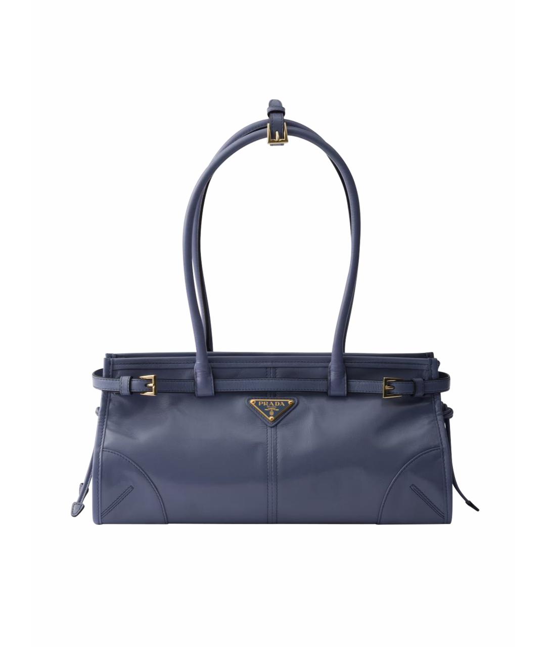 PRADA Синяя кожаная сумка тоут, фото 1