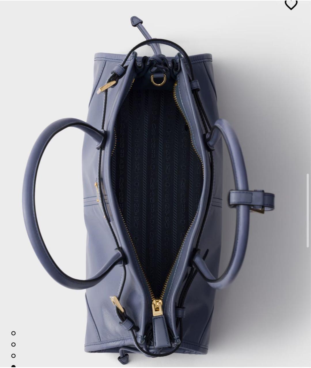 PRADA Синяя кожаная сумка тоут, фото 2