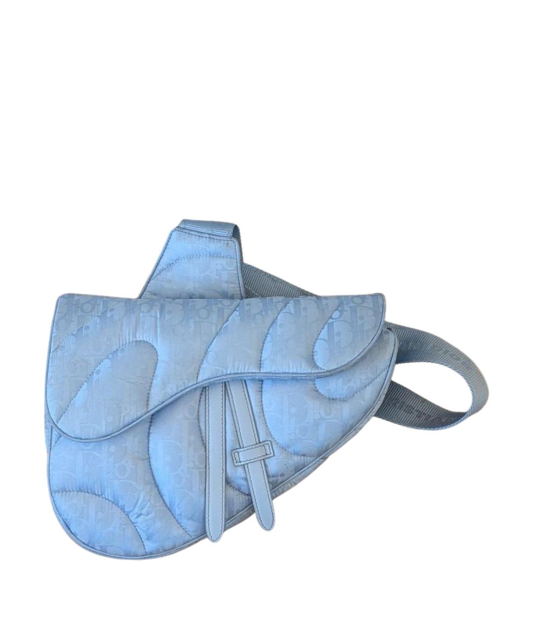 CHRISTIAN DIOR Голубая синтетическая поясная сумка, фото 1