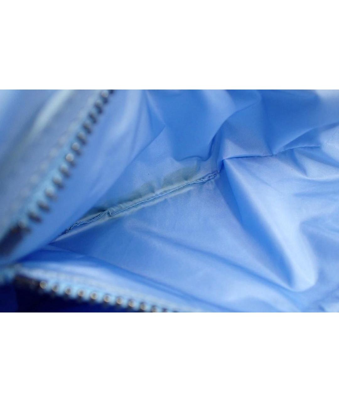 CHRISTIAN DIOR Голубая синтетическая поясная сумка, фото 7